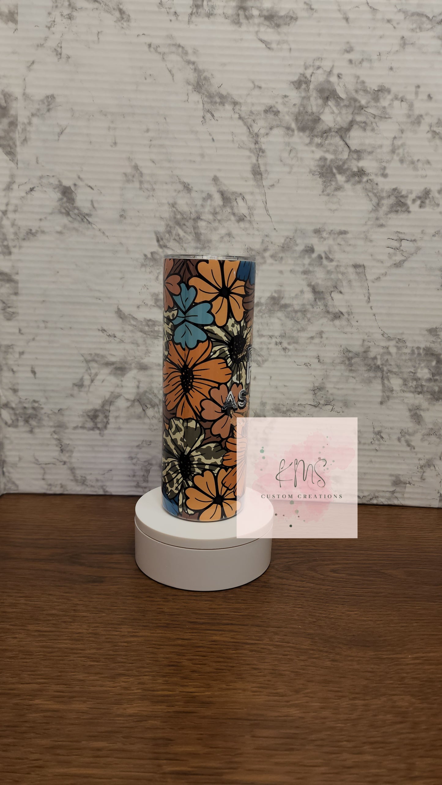 Floral faith as strong as wildflowers tumbler