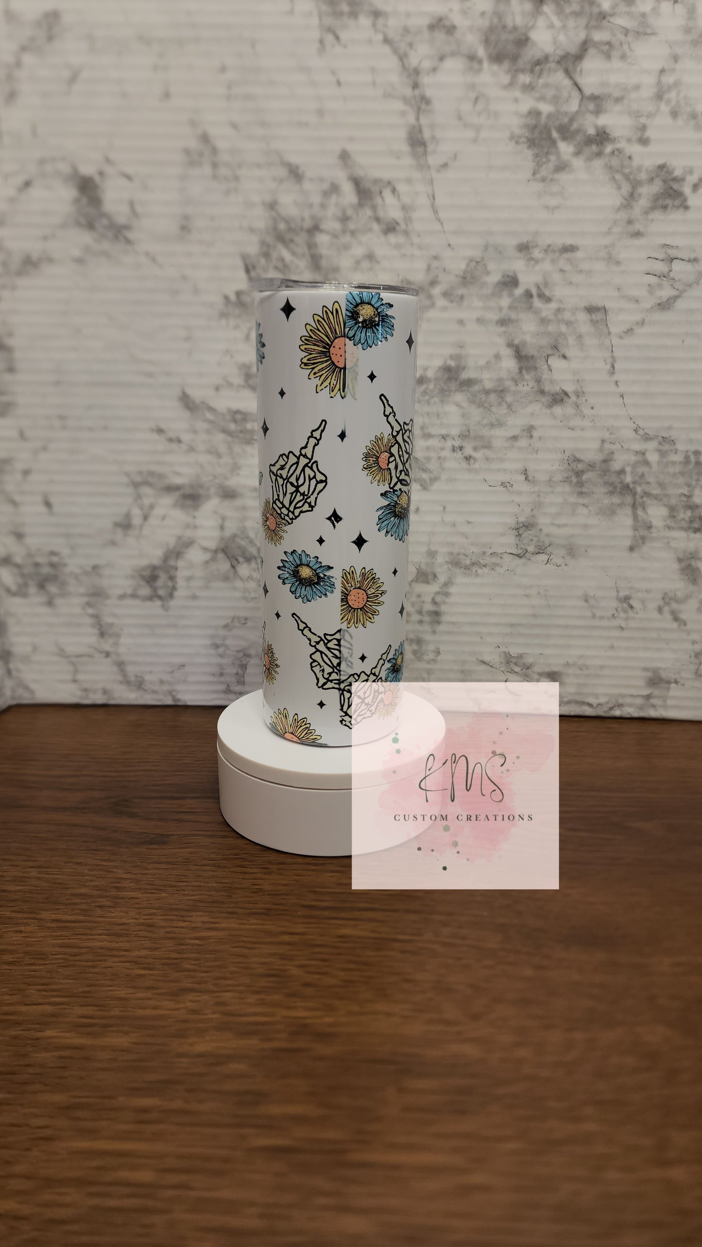 Floral feeling kinda IDGAF-ish tumbler