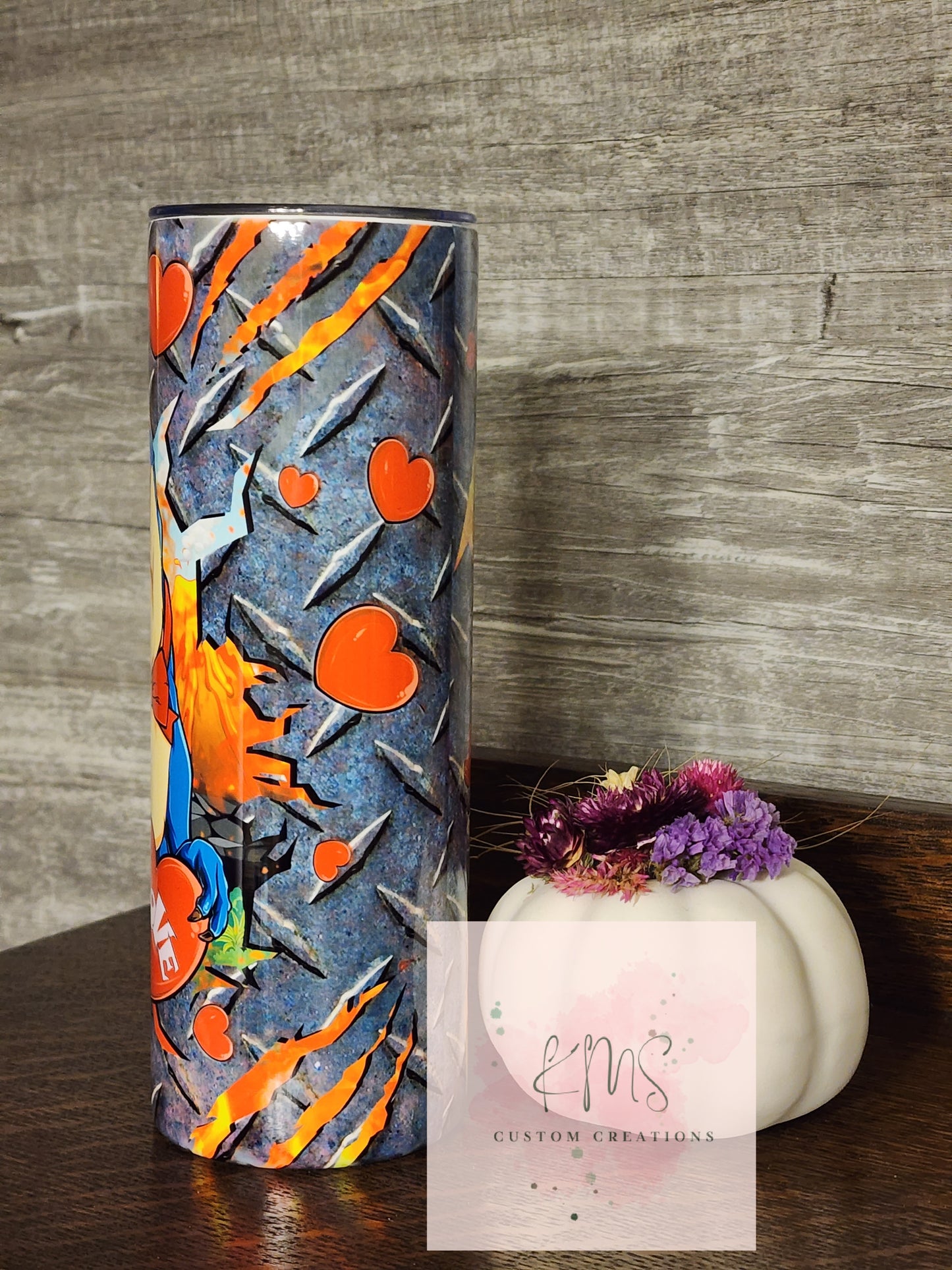 Dinosaur heart tumbler